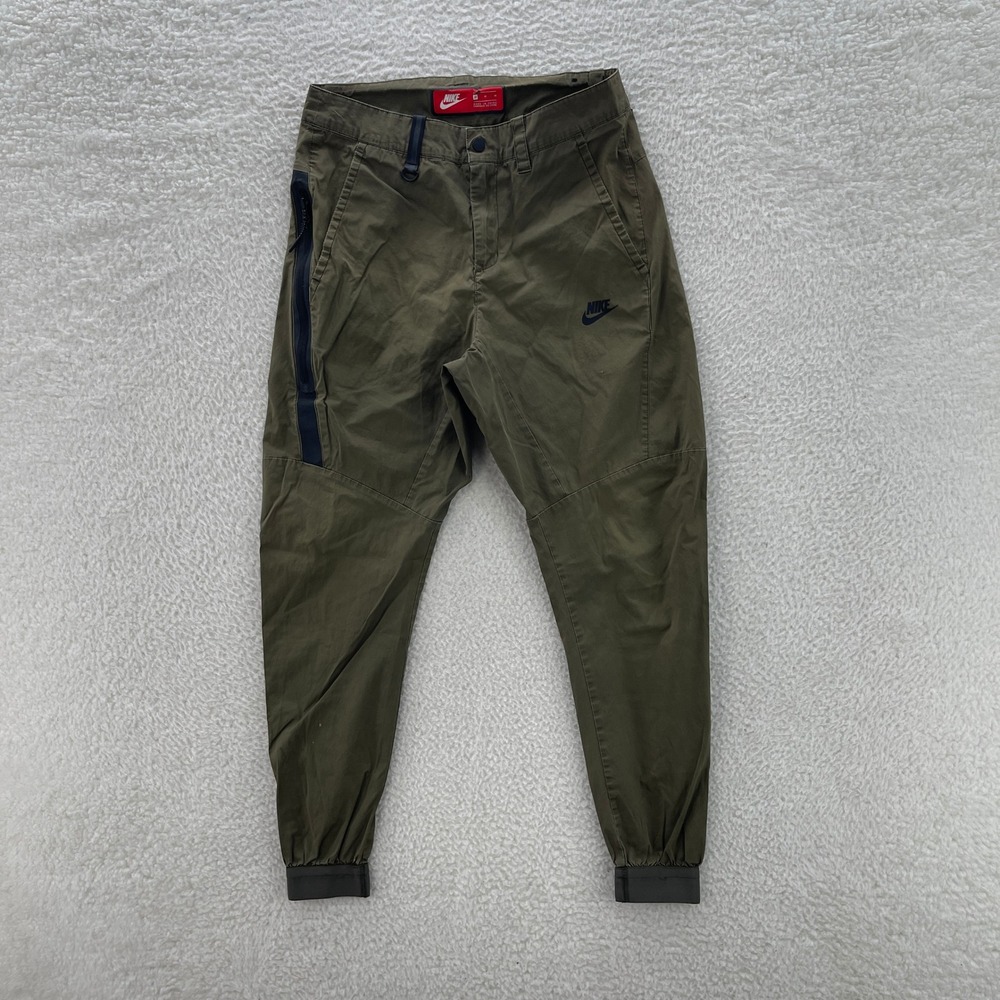 Nike Pants Mens M Olive Green Tech Bonded Woven Jogger Gorpcore Streetwear